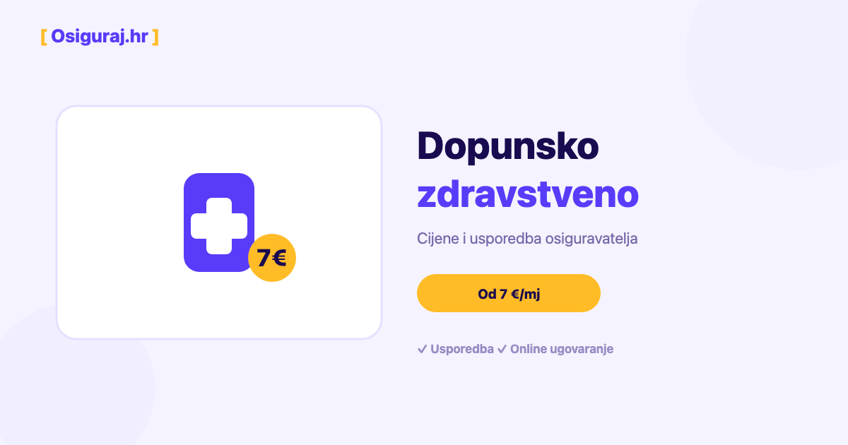 Dopunsko zdravstveno osiguranje 2026 — cijena, usporedba i kako ugovoriti