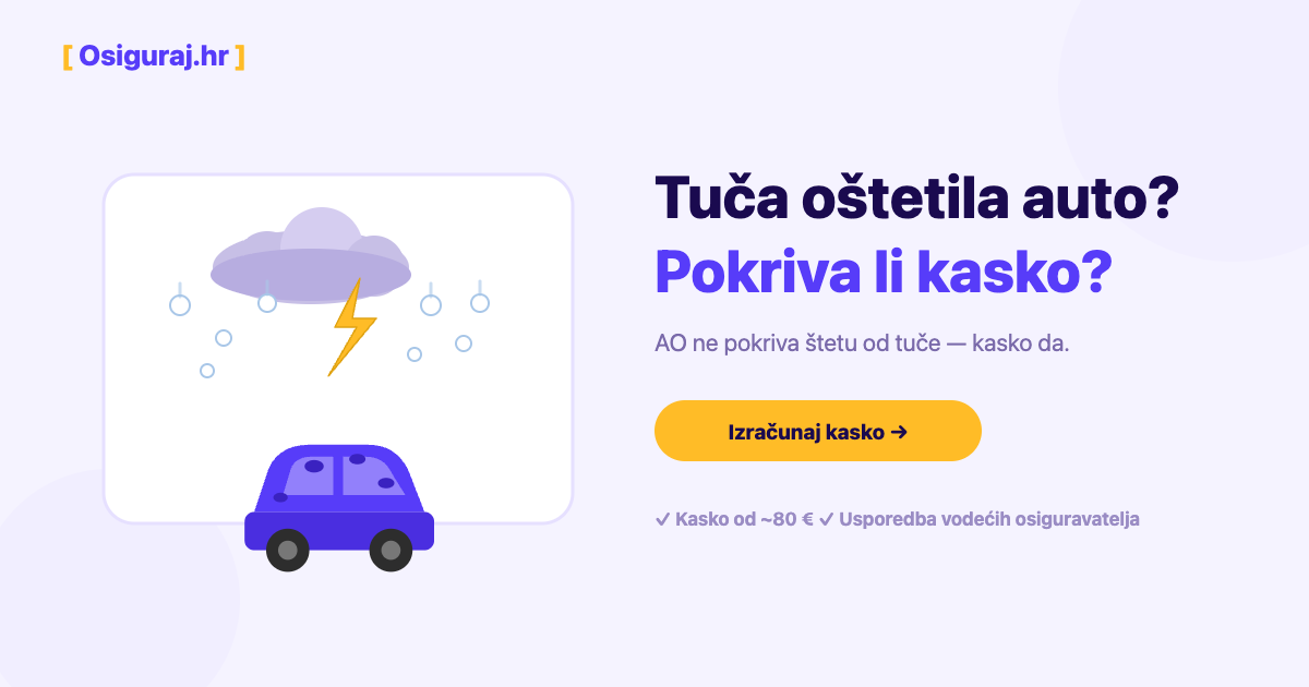 Tuča oštetila auto? Što napraviti i pokriva li osiguranje štetu