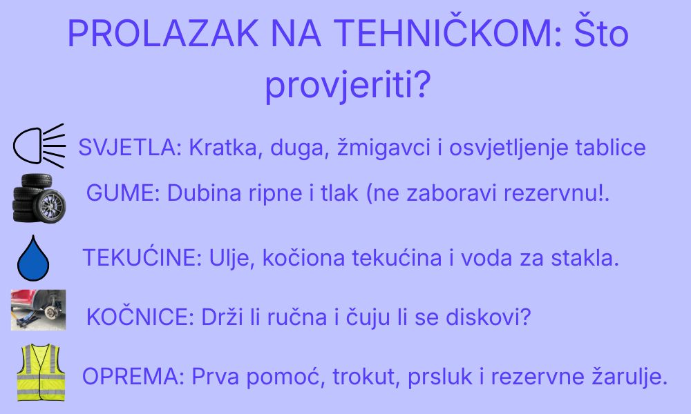 Checklista za tehnički pregled vozila